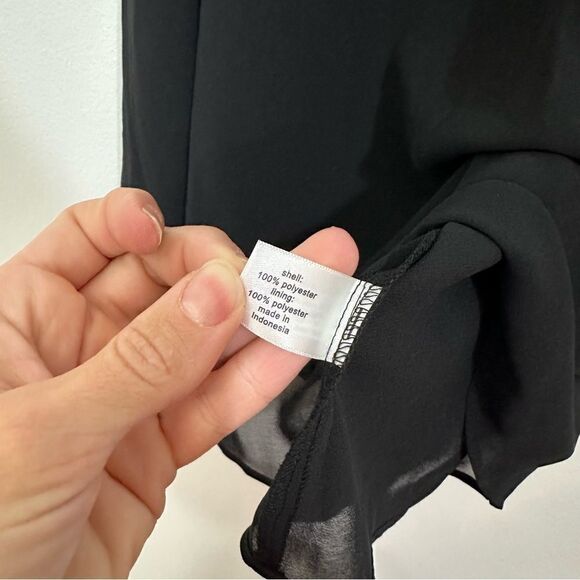 Lane‎ Bryant Sheer Lined Black Swing V Neck Tank Top size 20 - Picture 6 of 7